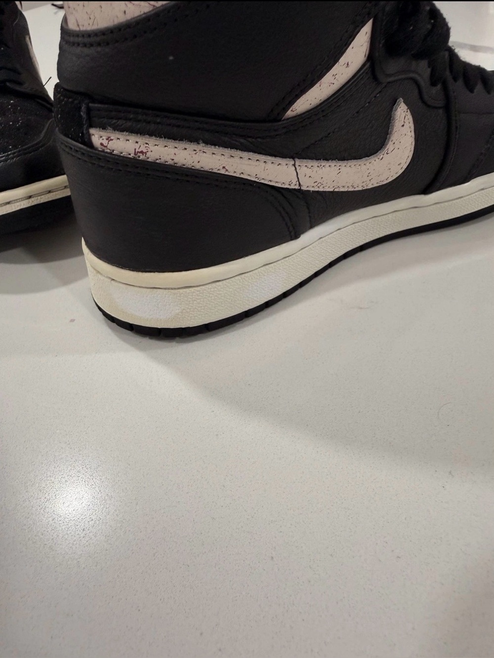 Jordan 1 High Premium Silt  Black pink Retro RARE AQ9131-001 Size 7 unisex adult - Picture 6 of 11